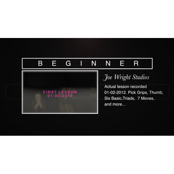 Joe Wright Beginner Lesson #1
