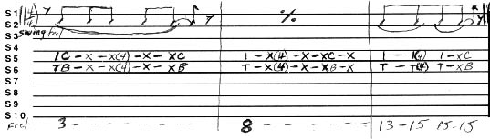 tablature for pedal 4 